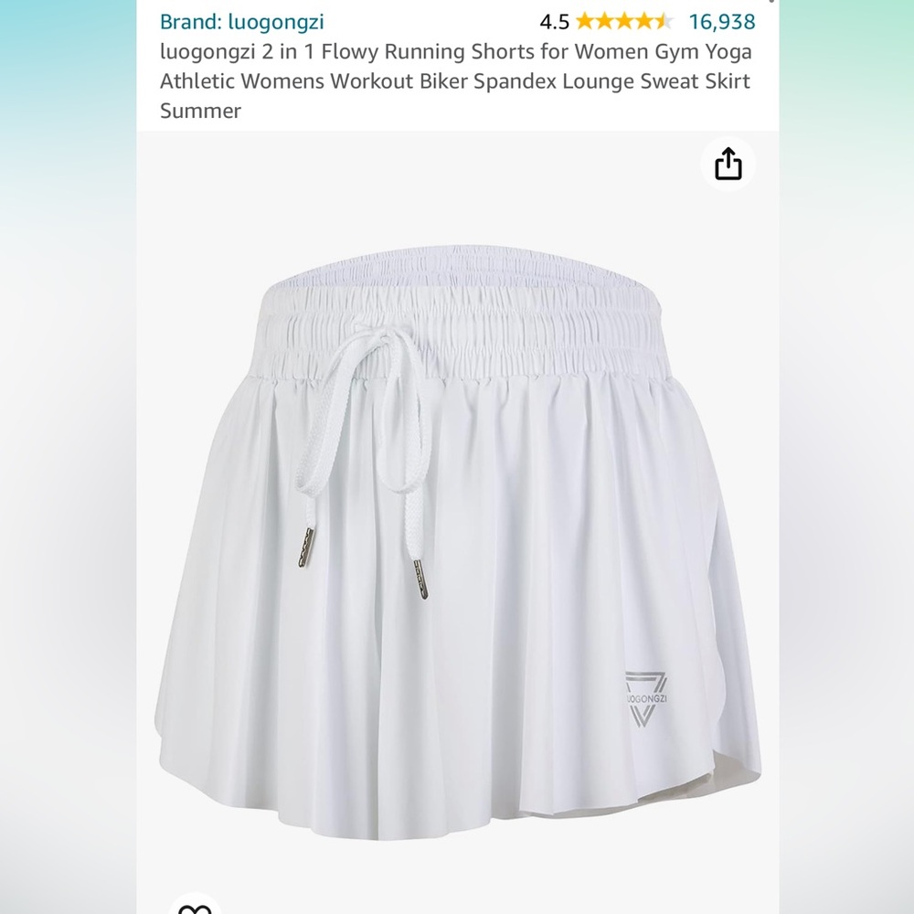 Flowy White Running Shorts